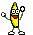 Bananen animierte Smiley Animation