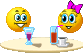 Trinkende animiertes Smiley